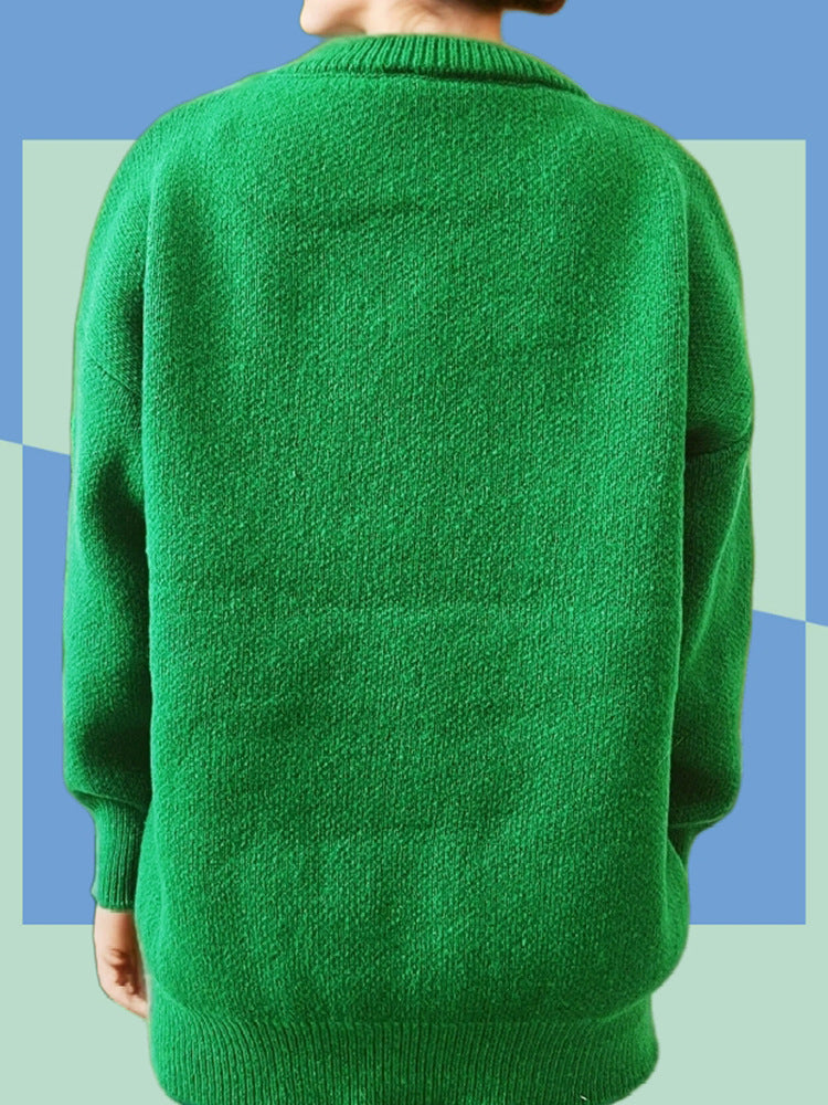 Damen Weihnachts-Pullover mit 3D-Elementen und festlichen Applikationen ModeGeist