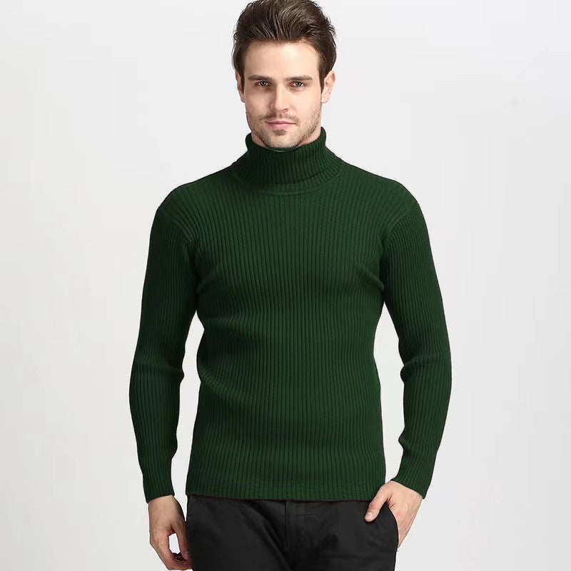 Herren Rollkragenpullover aus feiner Baumwolle mit strukturiertem Design ModeGeist