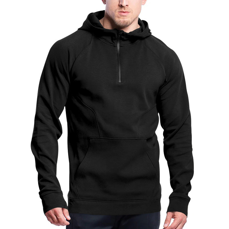 Herren funktioneller Kapuzenpullover mit Reißverschluss und praktischer Kängurutasche ModeGeist