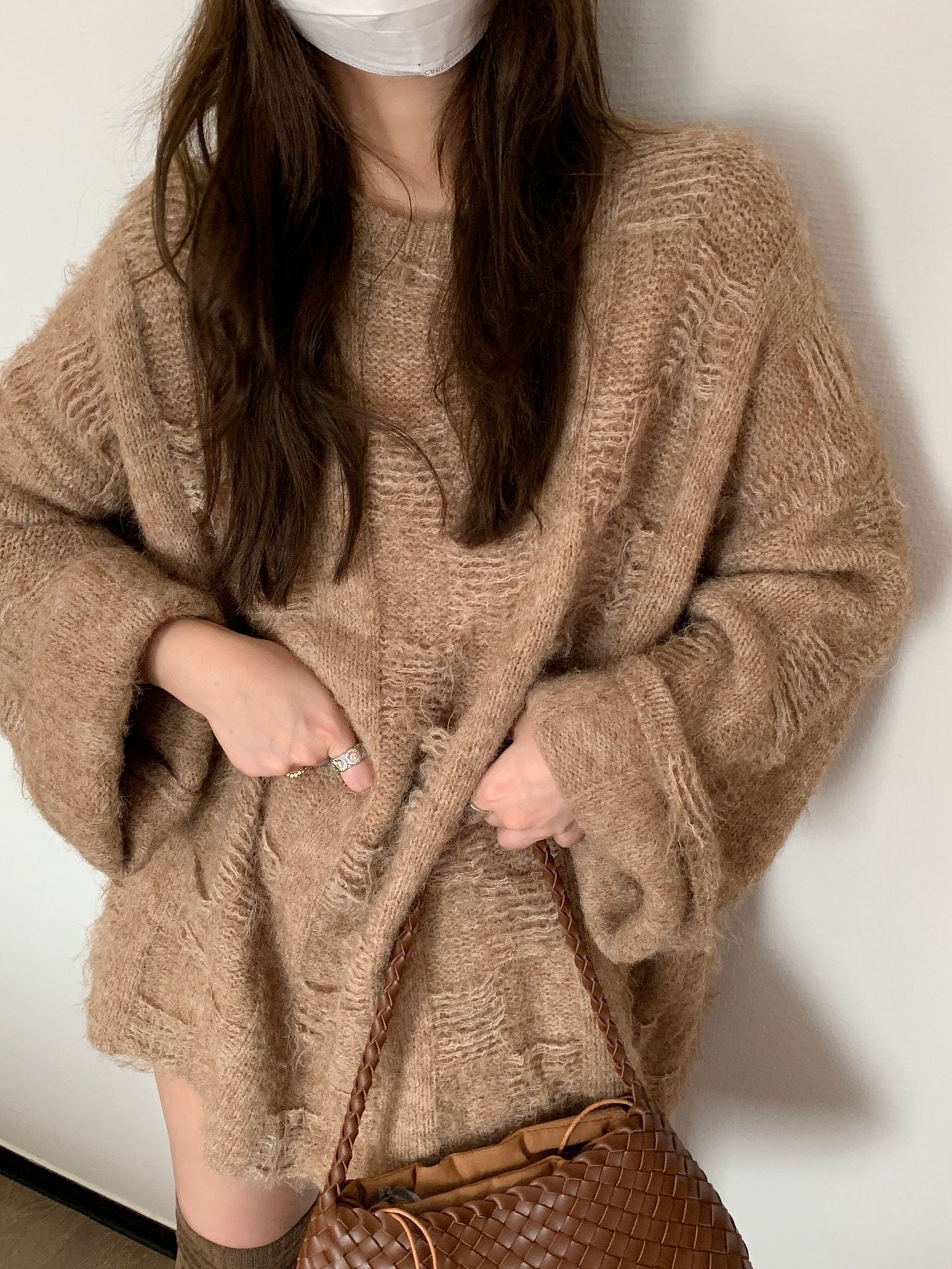 Damen Oversized Strickpullover im lässigen Pullover-Stil ModeGeist
