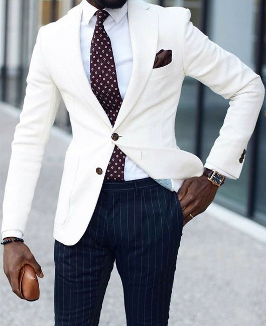 Herren eleganter Leinenblazer mit schmalem Schnitt ModeGeist