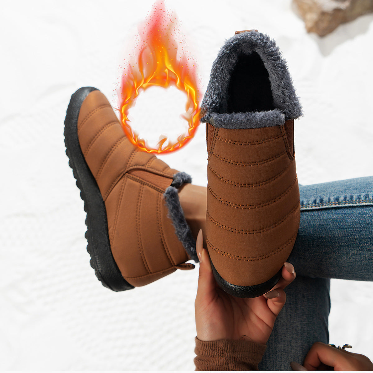 Damen Komfortable Winterboots mit kuscheligem Futter und rutschfester Sohle ModeGeist