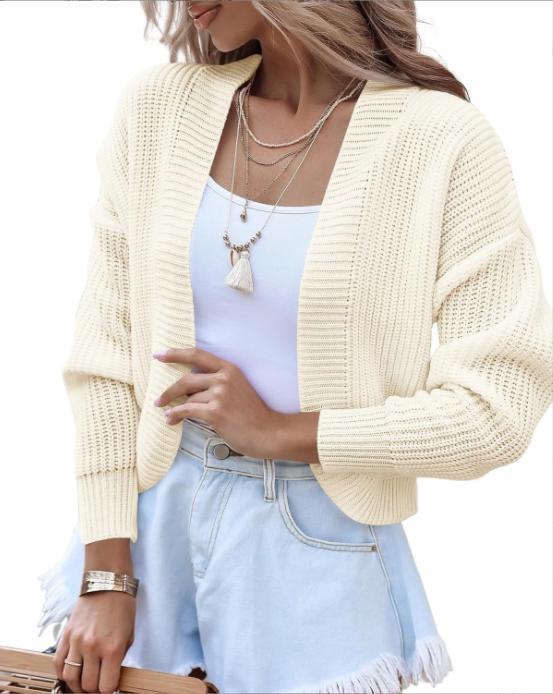 Damen lässiger Strickpullover mit überschnittenen Schultern und weitem Schnitt ModeGeist