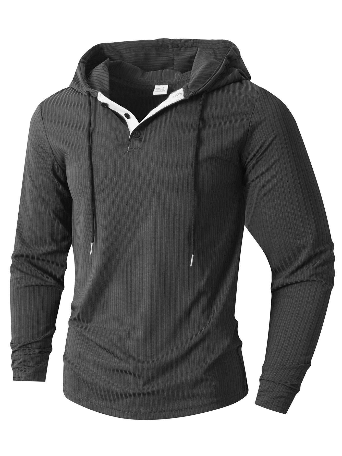Herren Sportlicher Langarm-Hoodie mit strukturierter Oberfläche ModeGeist