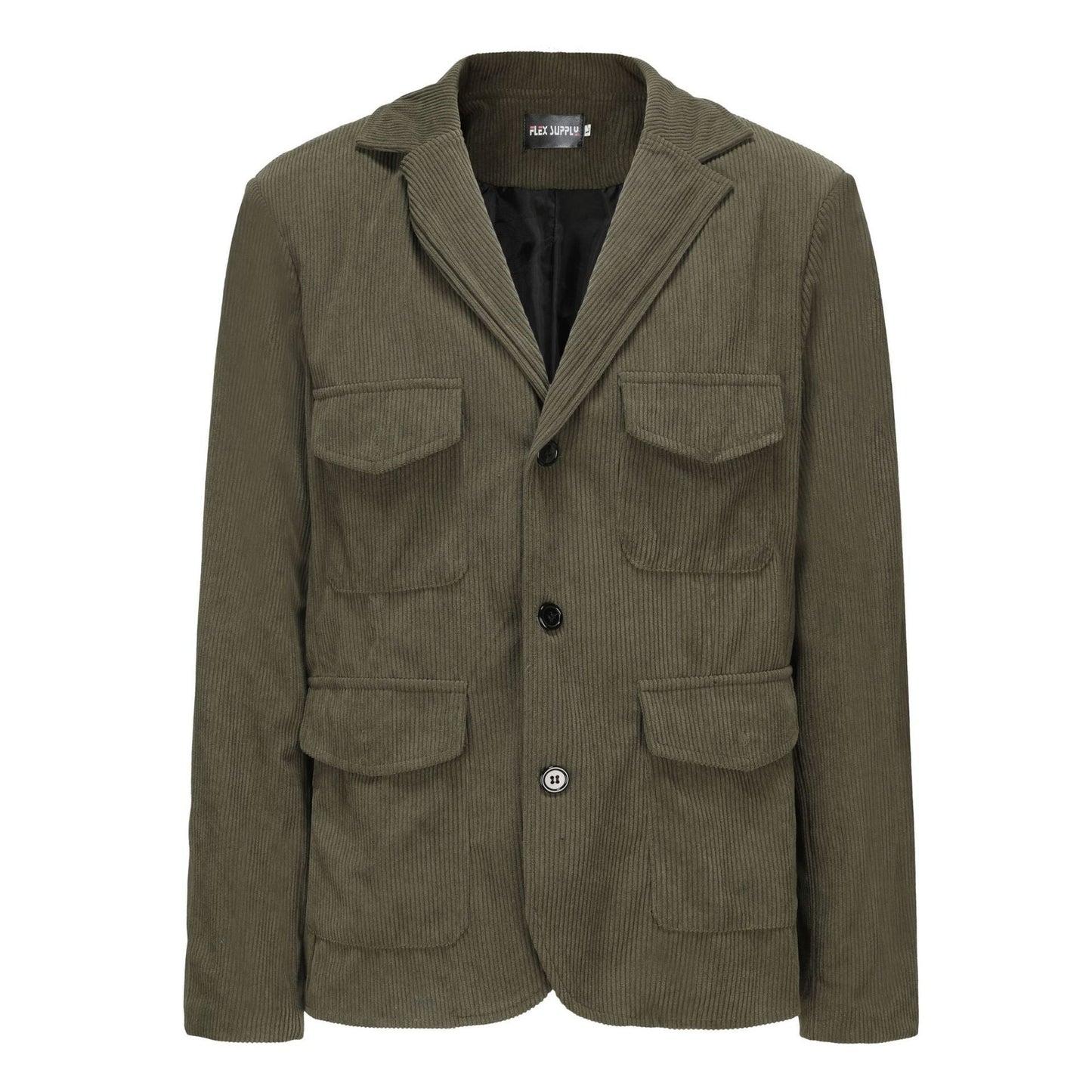 Damen lässige Cordjacke mit aufgesetzten Taschen ModeGeist