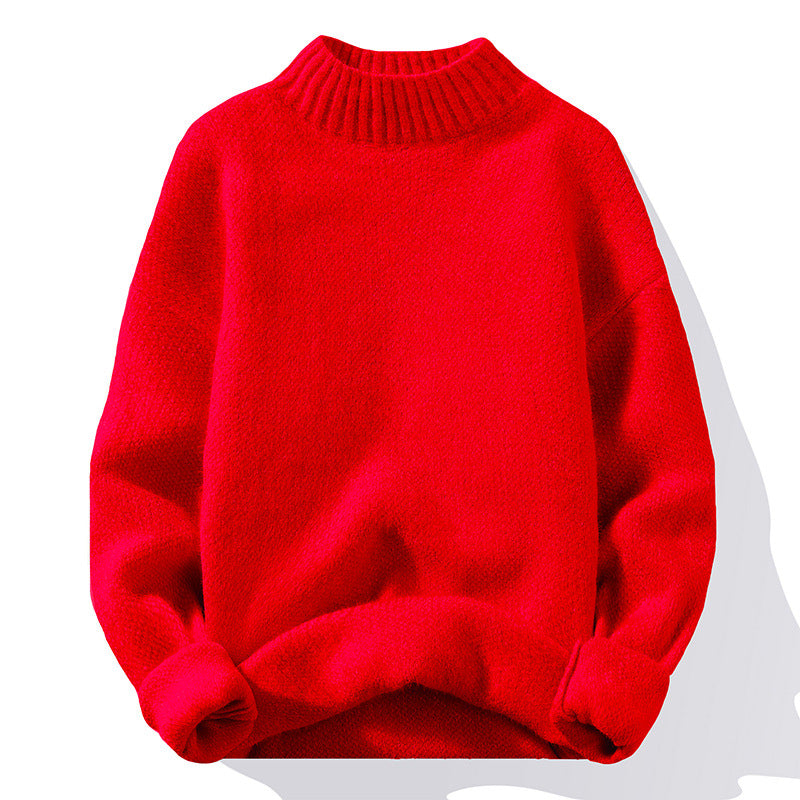Damen Hochwertiger Rippstrickpullover mit hohem Kragen und lässigem Schnitt ModeGeist