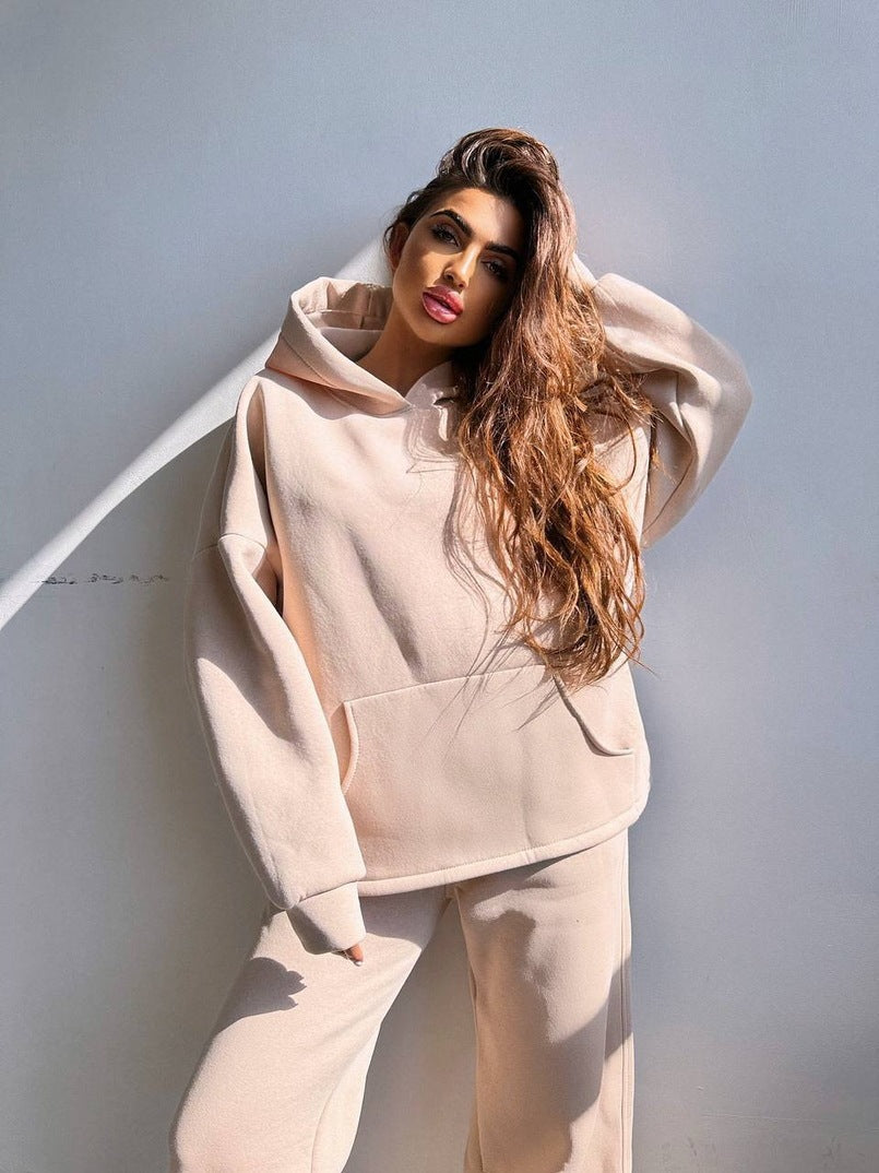 Damen Cooles Oversized Hoodie und weite Freizeithose ModeGeist