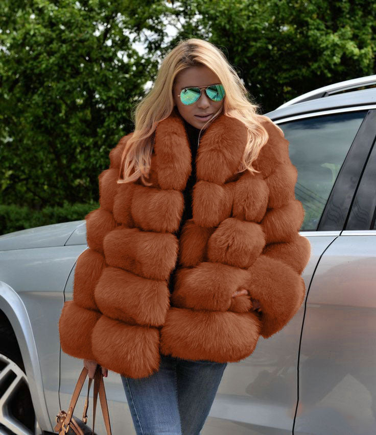 Damen Kunstpelz Bauschjacke ModeGeist