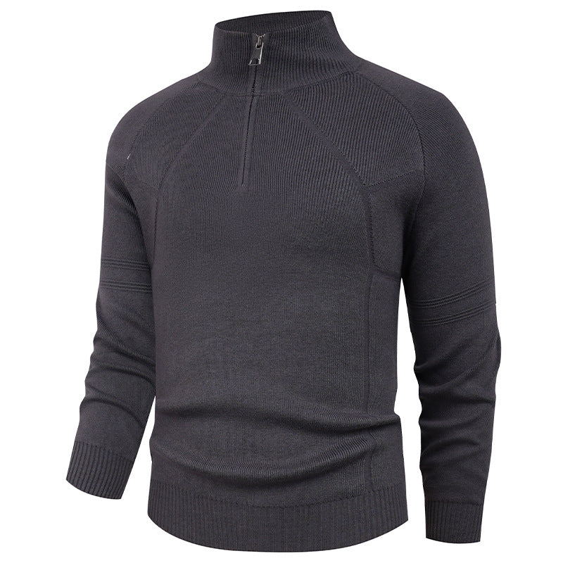 Herren Strickpullover mit modernem Reißverschluss und eleganter Struktur ModeGeist