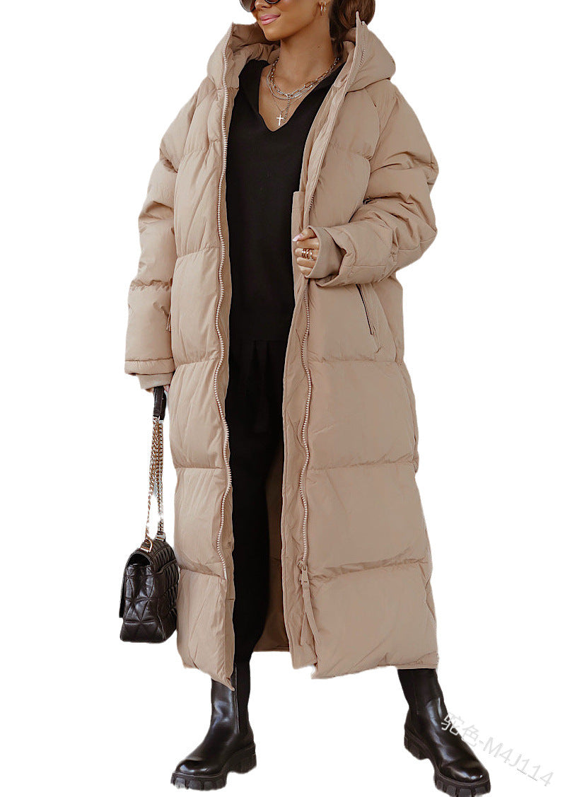 Damen Lange gesteppte Winterjacke ModeGeist