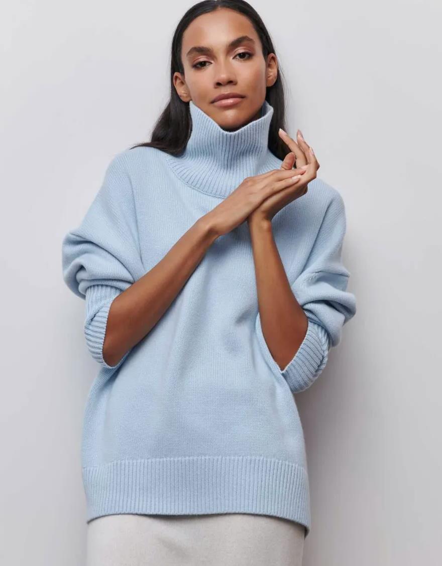 Damen kuscheliger Rollkragenpullover ModeGeist