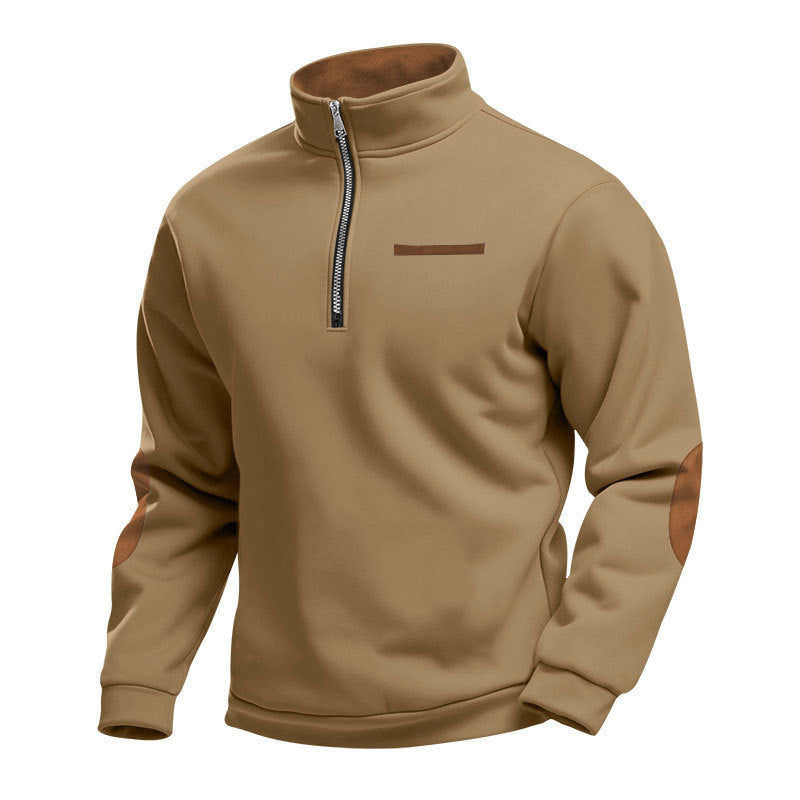 Herren Hochwertiges Sweatshirt mit Stehkragen und Reißverschluss ModeGeist