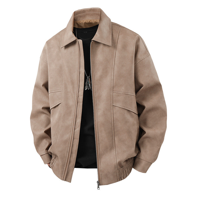Herren Übergangsjacke im lässigen Vintage-Stil mit seitlichen Eingrifftaschen und elastischen Bündchen ModeGeist