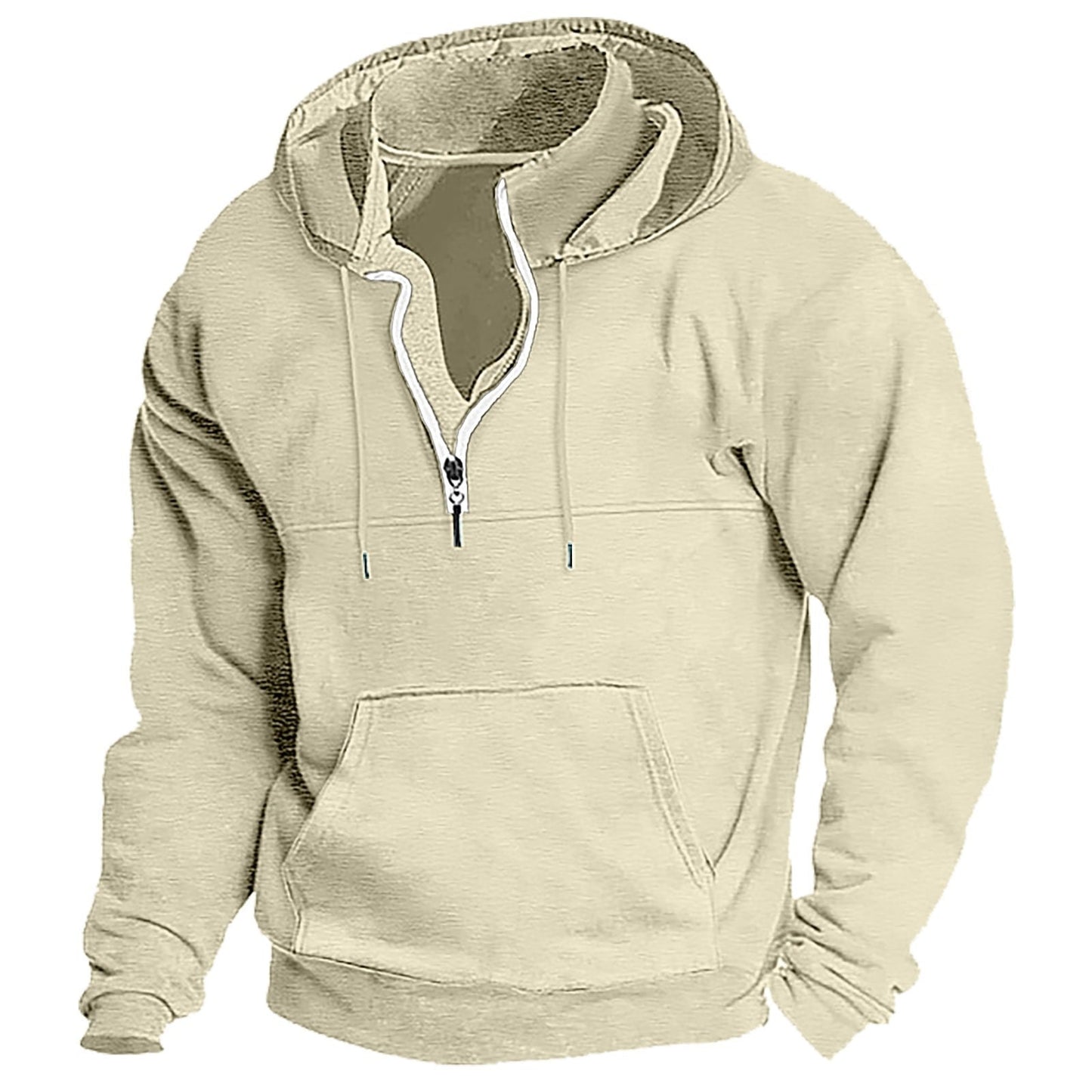 Herren bequemer Kapuzenpullover mit durchgehendem Reißverschluss ModeGeist