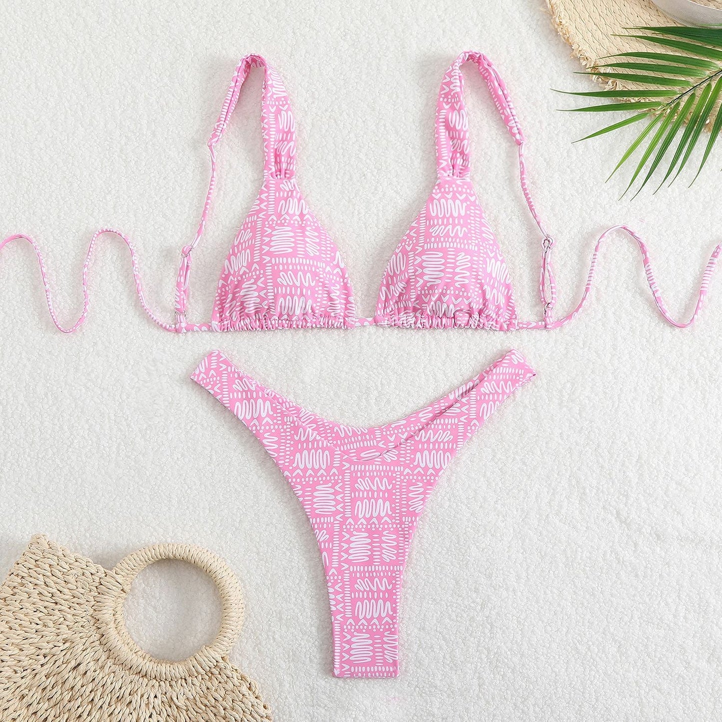 Bikini-Set mit Dreiecks-Ausschnitt und verstellbaren Trägern von MODEGEIST für Damen