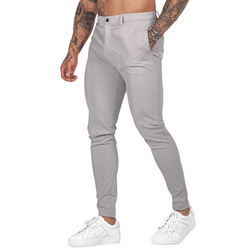 Herren elegante Slim-Fit Chinohose mit elastischem Bund und praktischen Taschen ModeGeist