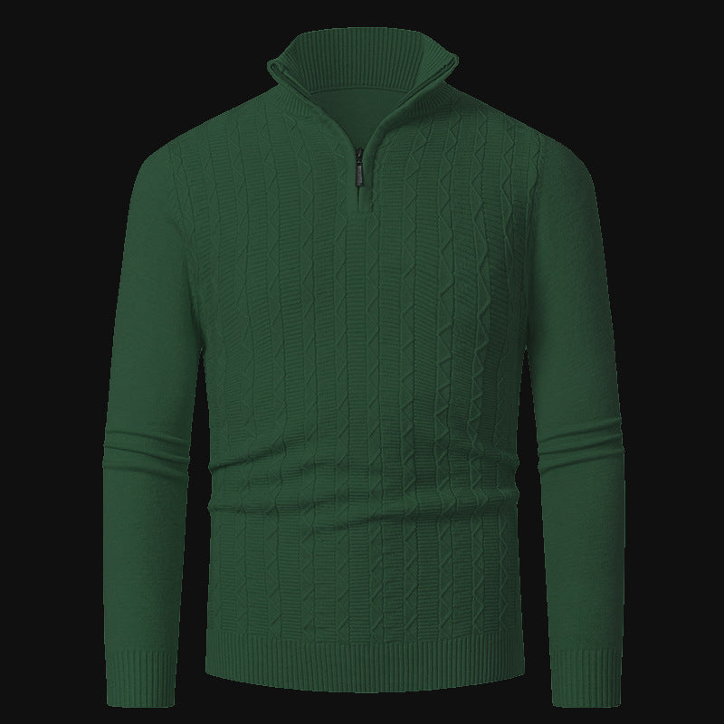 Herren Strickpullover mit modernem Kragen und Reißverschluss ModeGeist