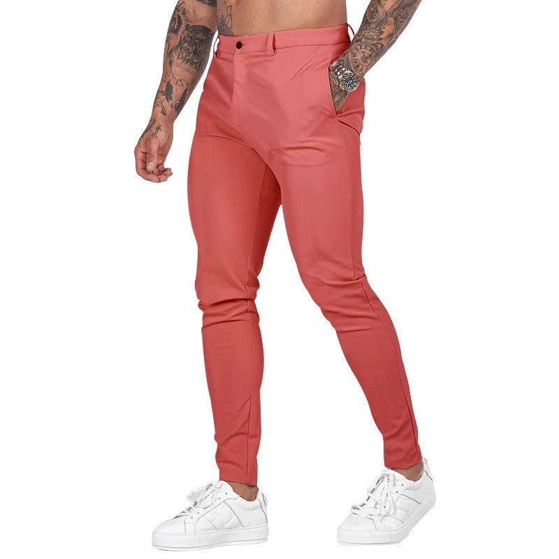 Herren elegante Slim-Fit Chinohose mit elastischem Bund und praktischen Taschen ModeGeist