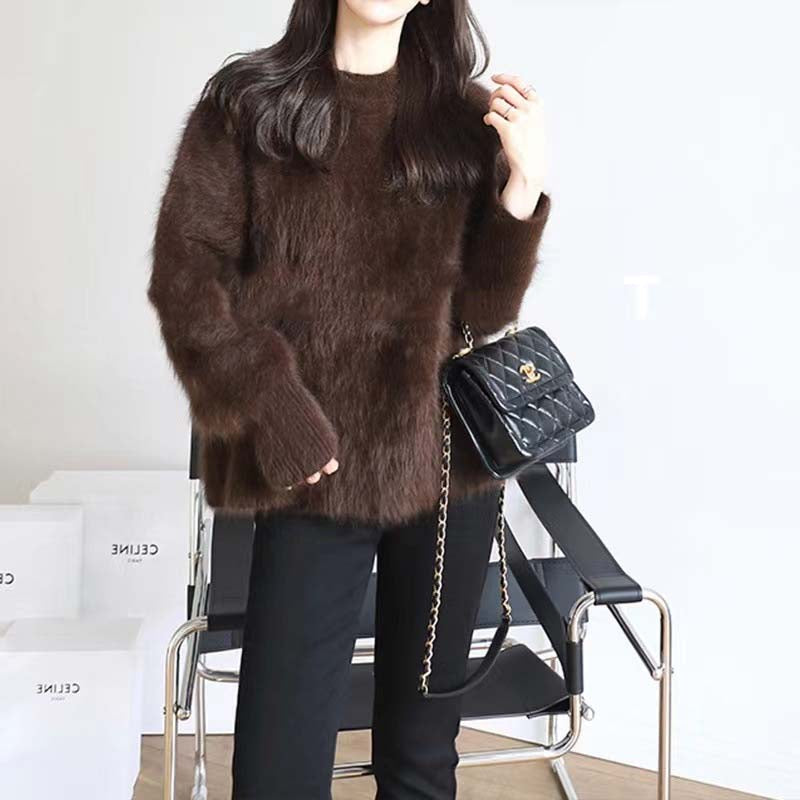 ModeGeist | Weicher Strickpullover Mohair Luxuriöser Komfort