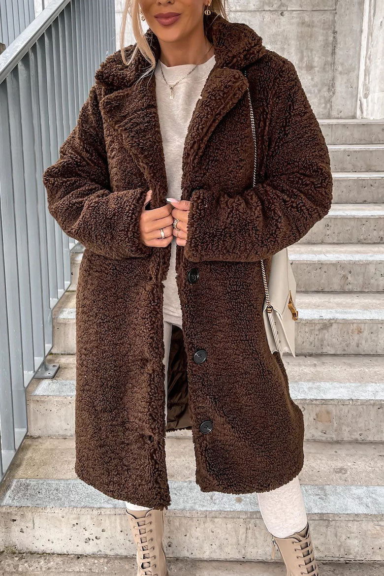 ModeGeist | Langer Plüschmantel