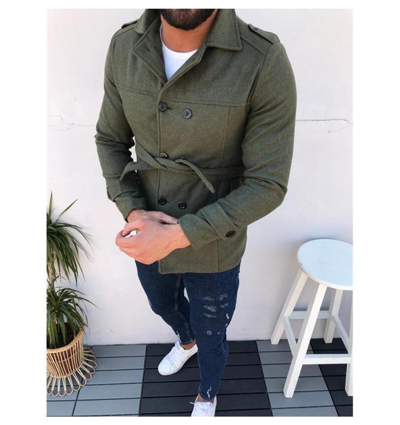 Herren Mantel mit doppelter Knopfreihe ModeGeist