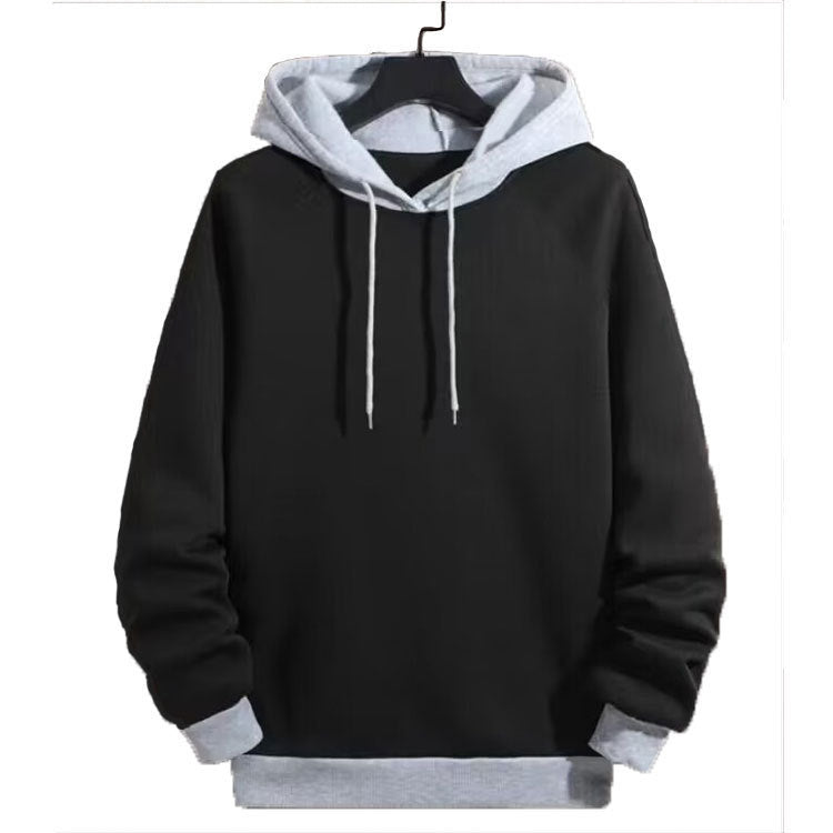 Herren legerer Kapuzenpullover mit kontrastierenden Ärmeln ModeGeist