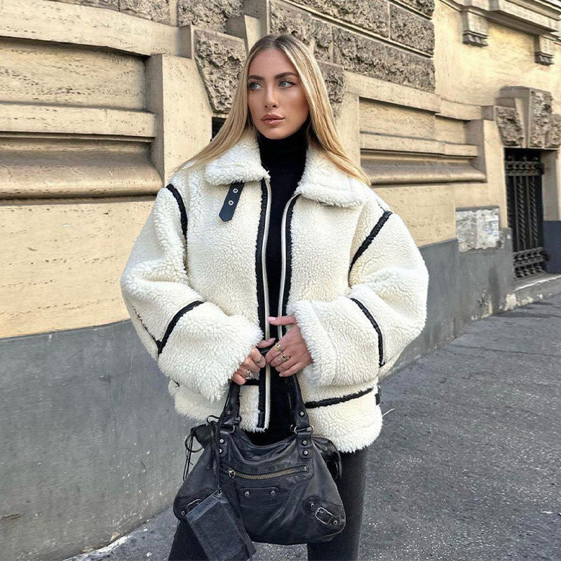 Damen Fleecejacke mit hohem Kragen ModeGeist