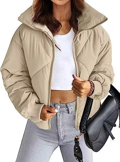 Damen Wärmeisolierte Steppjacke mit hohem Kragen und elastischen Bündchen ModeGeist