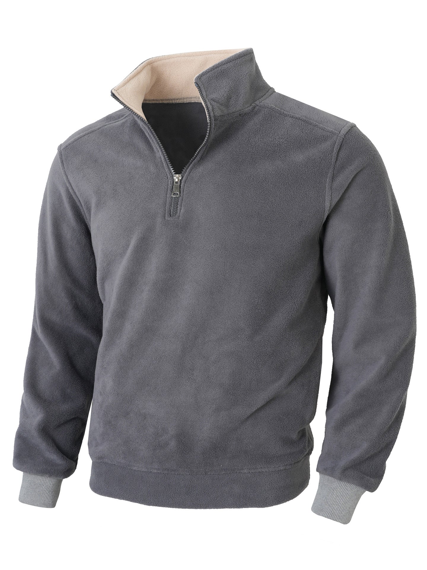Herren Fleecejacke mit halblangem Reißverschluss ModeGeist