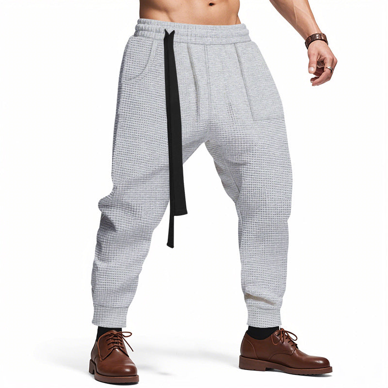 Herren lässige Struktur-Sweatpants mit verstellbarem Kordelzug ModeGeist