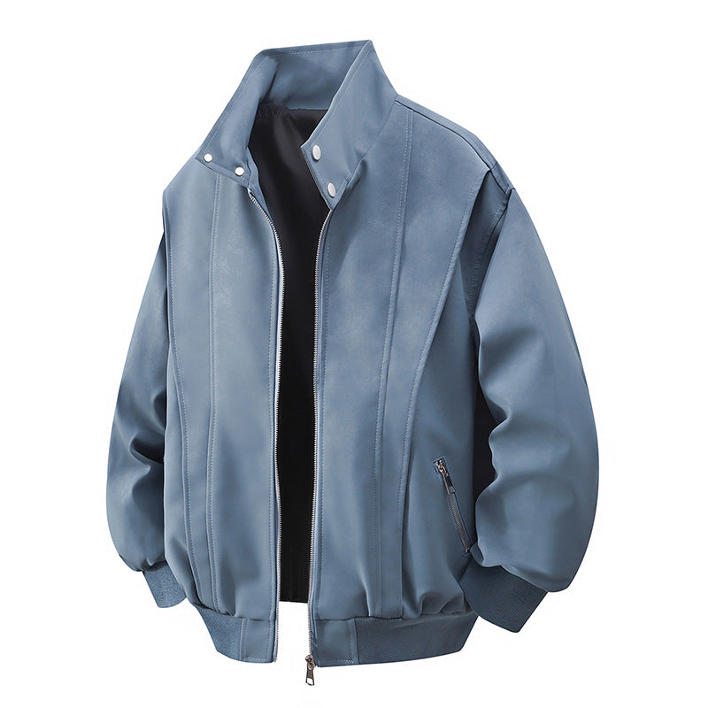 Damen Designer Übergangsjacke mit hohem Kragen und praktischen Reißverschlusstaschen ModeGeist