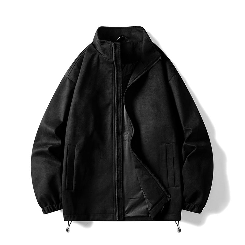 Herren Fleecejacke mit elastischen Bündchen und praktischen Taschen ModeGeist