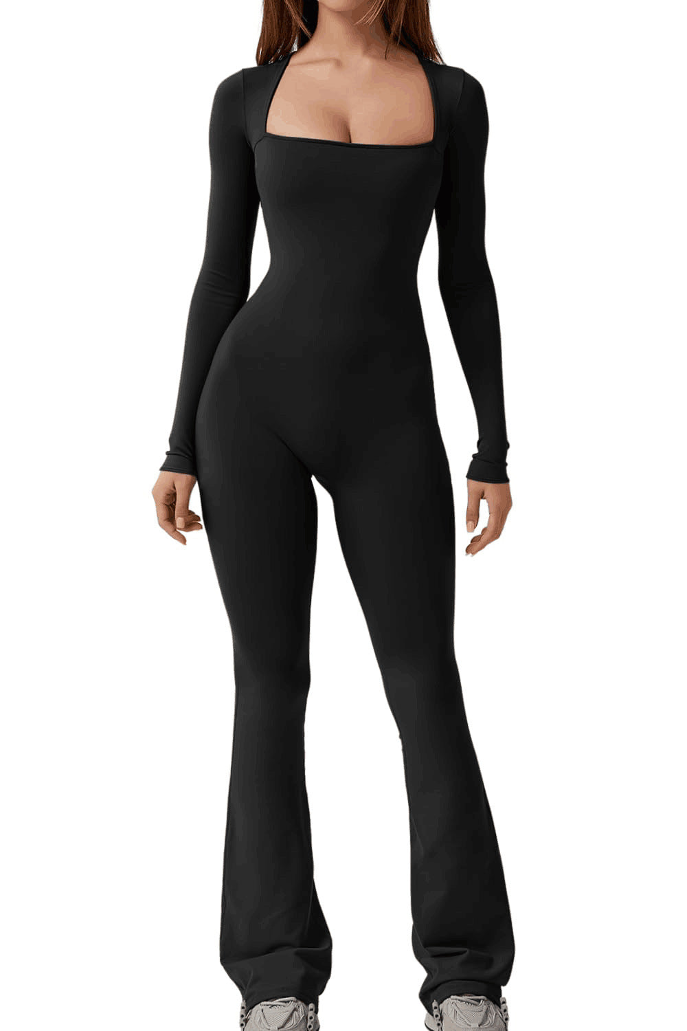 Schlichtes, figurbetontes Deep-V-Shirt von Fudus