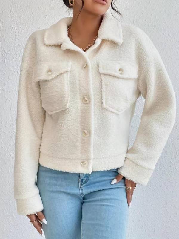 Damen Kuschelige und modische Fleecejacke mit praktischen Taschen ModeGeist