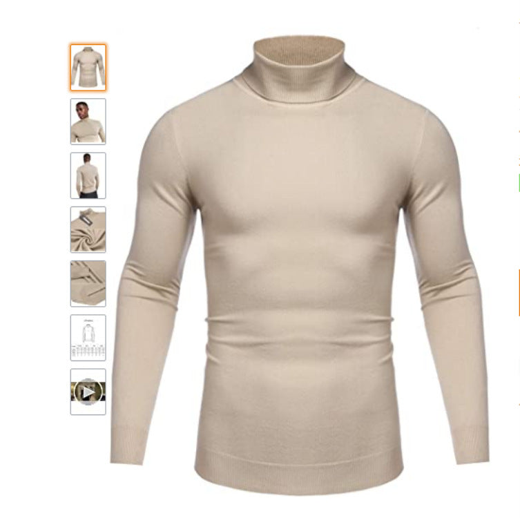 Herren hochabschließender Rollkragenpullover ModeGeist