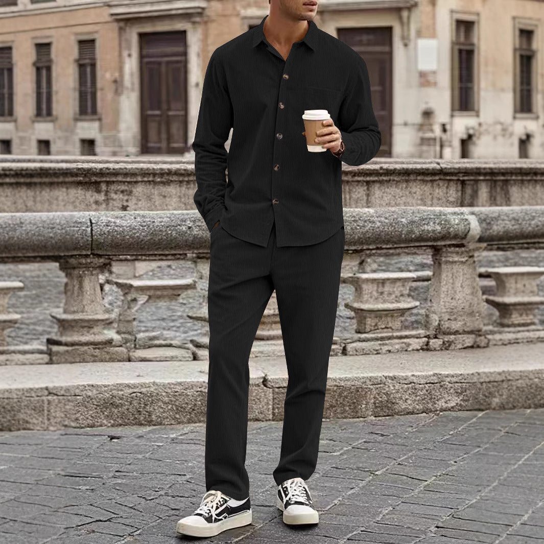 Herren elegantes Freizeitanzug mit stilvollem Hemd und bequemer Hose ModeGeist