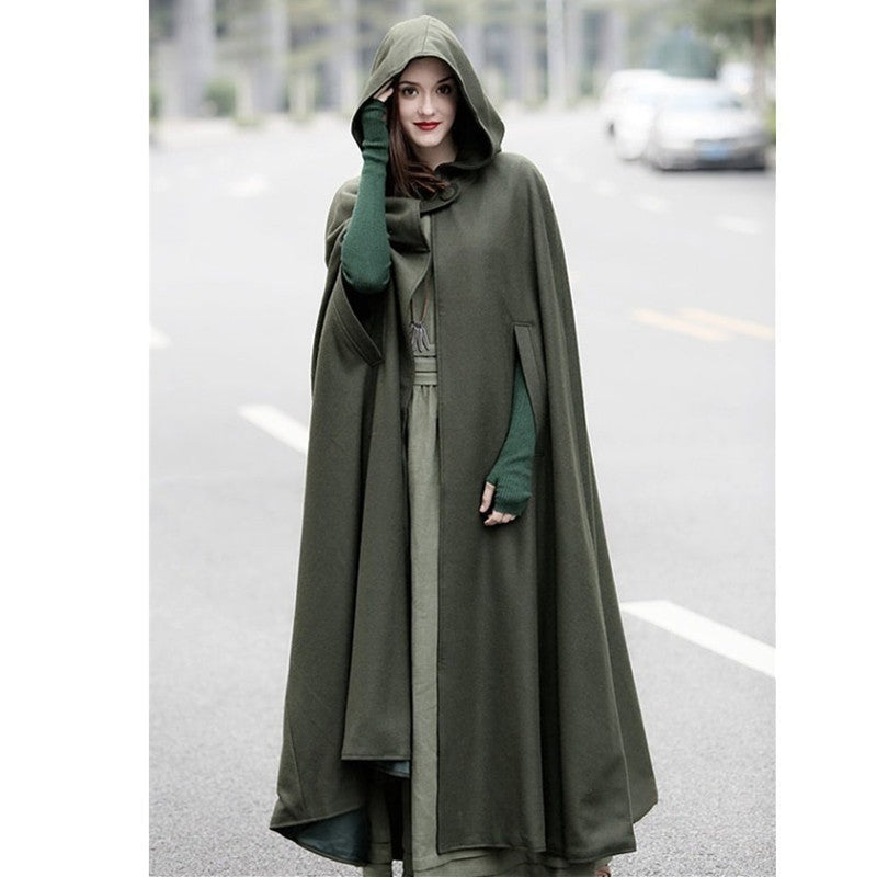 Damen elegante Kapuzenumhang ModeGeist