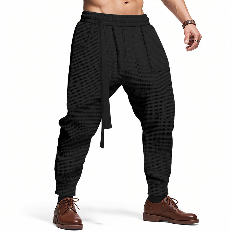 Herren lässige Struktur-Sweatpants mit verstellbarem Kordelzug ModeGeist