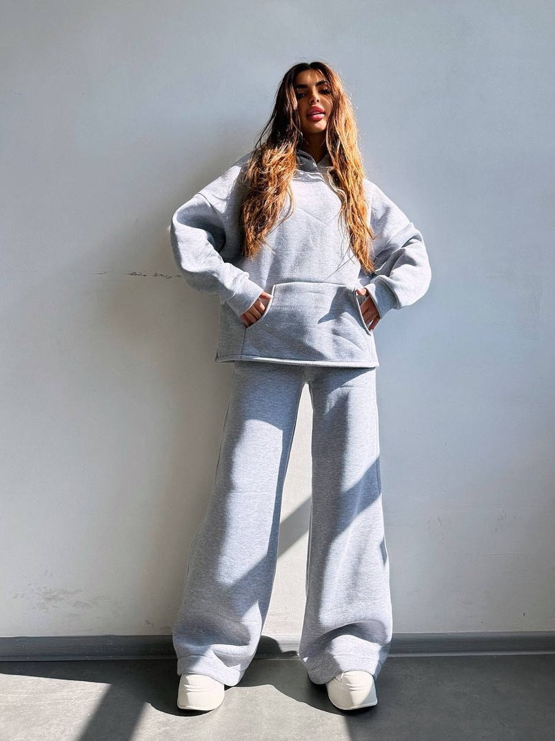Damen Cooles Oversized Hoodie und weite Freizeithose ModeGeist