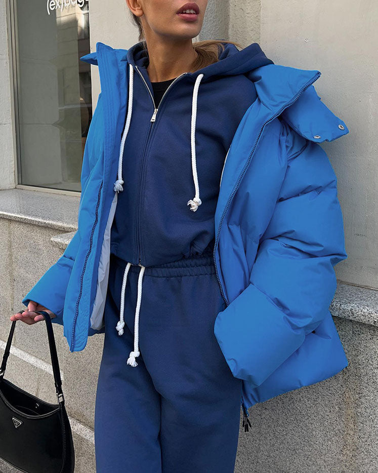 ModeGeist | Schönheit Kapuze Lockere Baumwolljacke