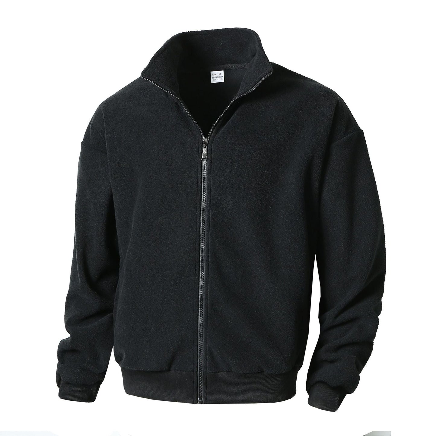Herren Fleecejacke mit hohem Kragen und durchgehendem Reißverschluss ModeGeist