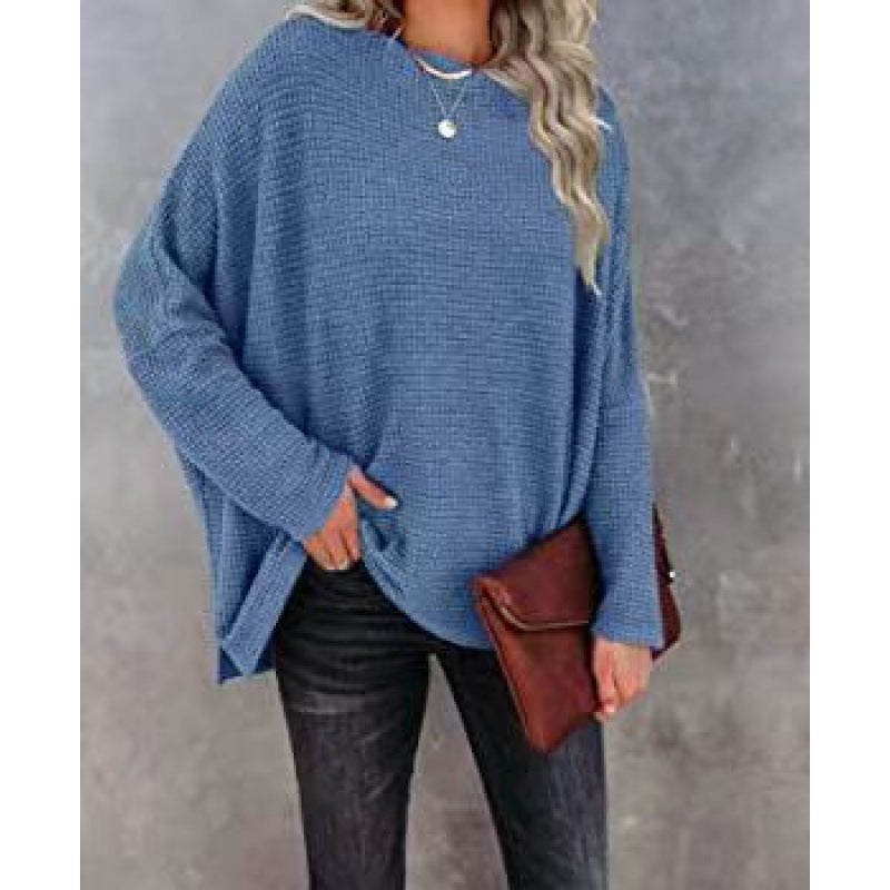 Modegeist Damen Oversized Waffelpullover
