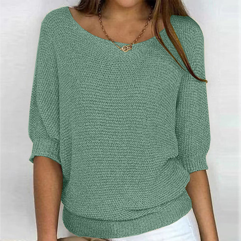 ModeGeist | Lässiger Strickpullover mit Weitem Ausschnitt Weich und Bequem Perfekt für Den Alltag