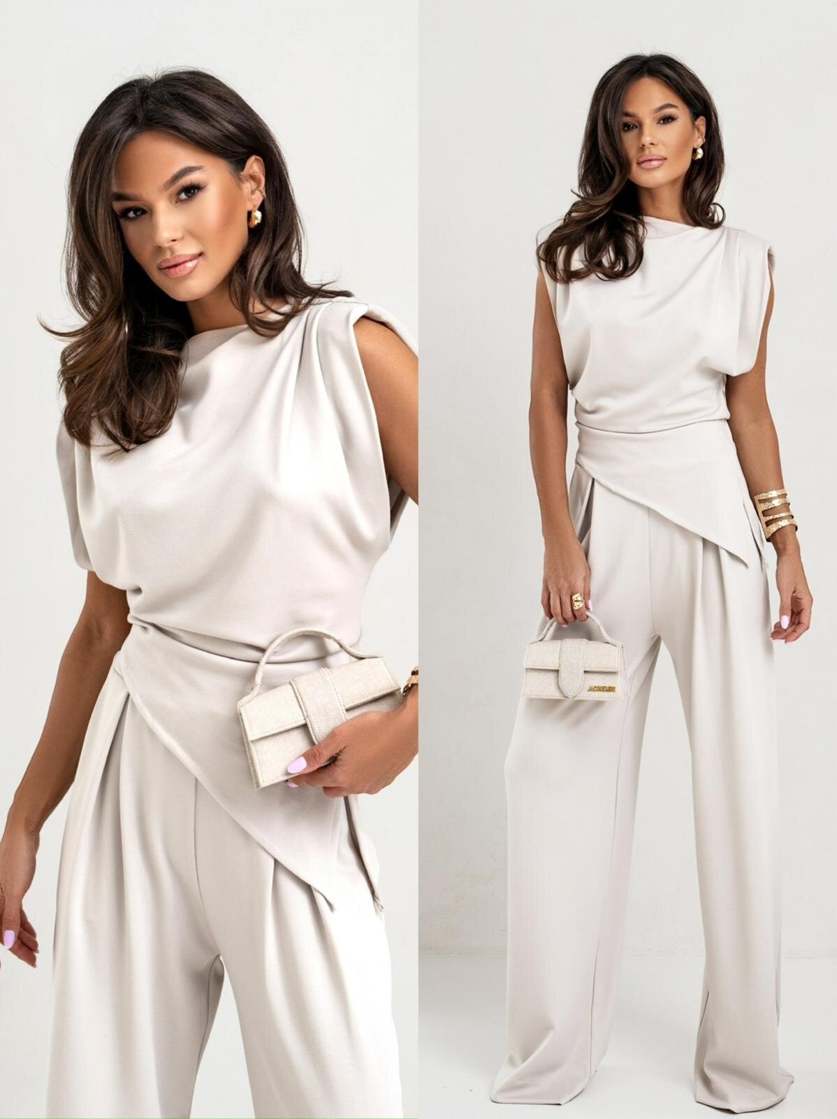 Damen eleganter Jumpsuit mit asymmetrischem Schnitt und hochmodernem Design ModeGeist