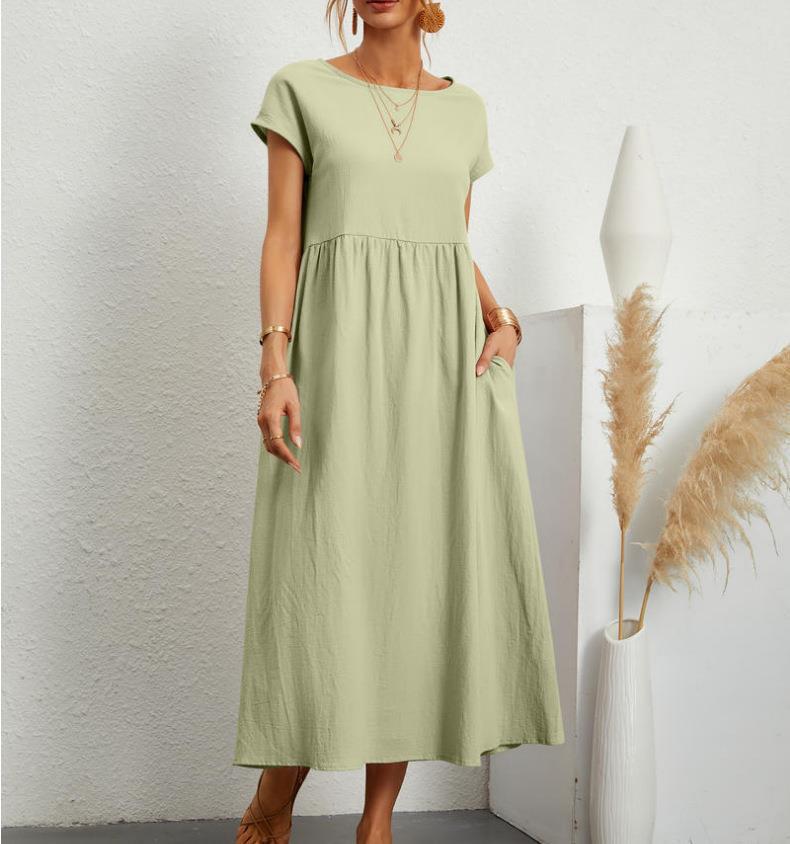 Elegantes, lässiges Damen-Midikleid mit Taschen von MODEGEIST