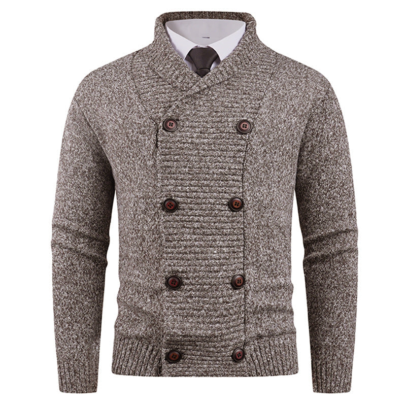 Herren Strickjacke mit modernem Schalkragen und praktischen Knopfdetails ModeGeist