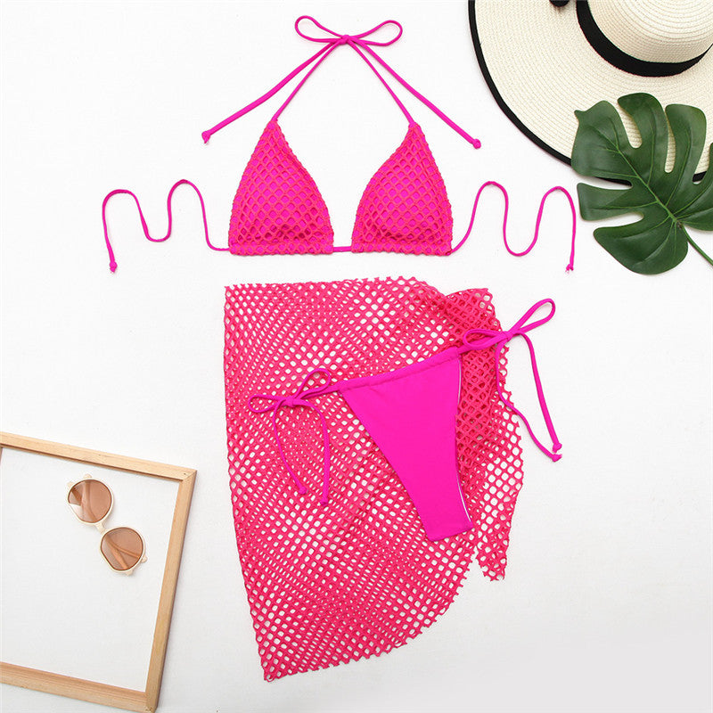 Bikini-Set für Damen mit transparentem Netz und verstellbaren Trägern von MODEGEIST