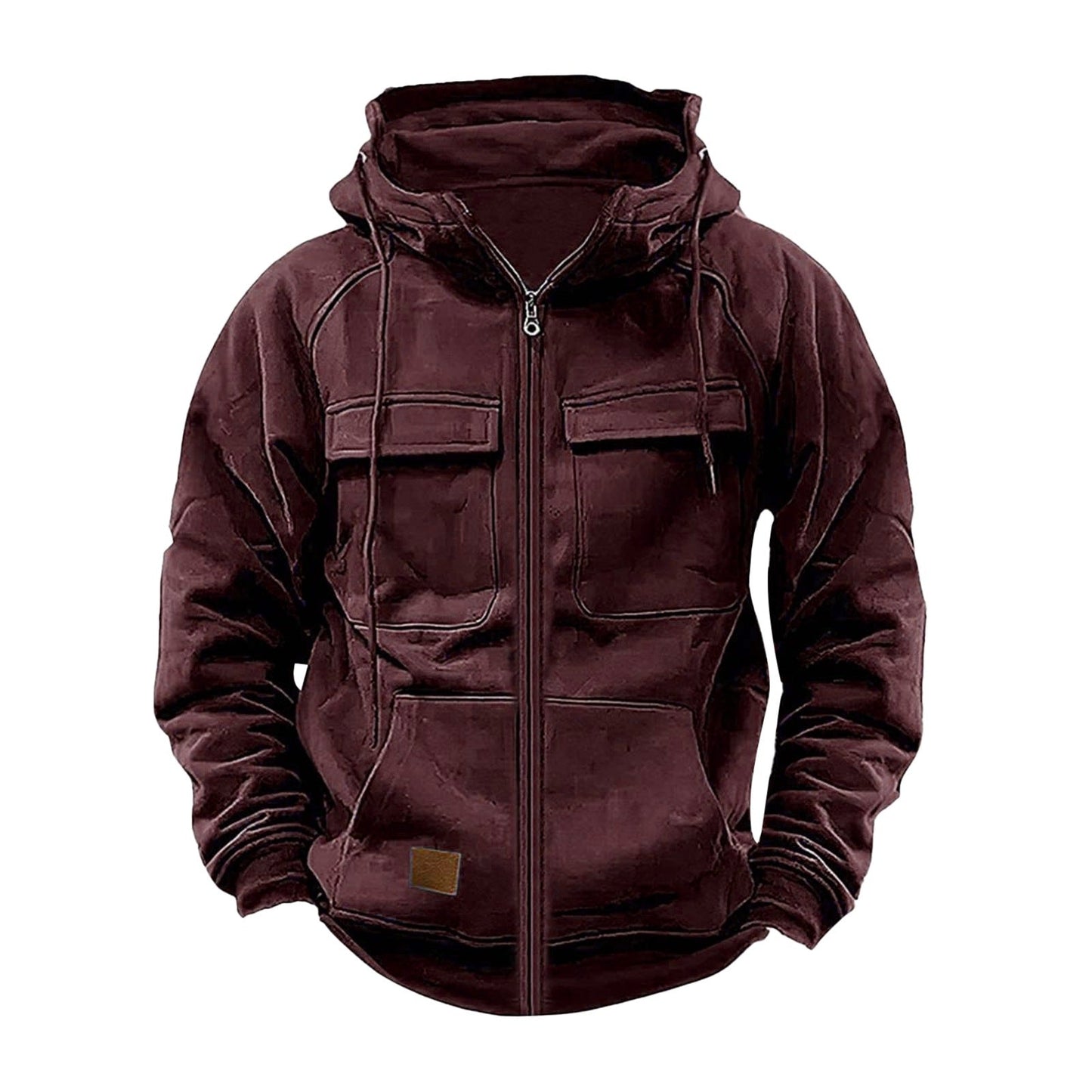 Herren funktionale Kapuzenjacke mit großen Fronttaschen ModeGeist
