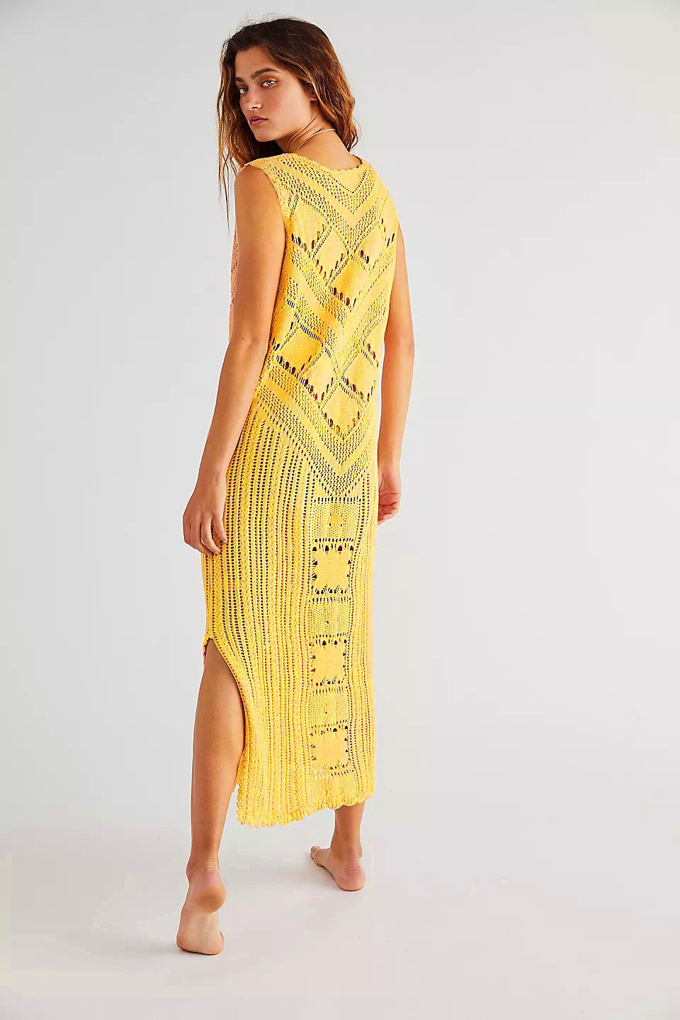Maxikleid im Häkel- und Strickdesign für Damen von MODEGEIST