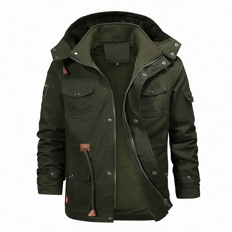 Herren robuste Utility-Jacke mit warmem Innenfutter ModeGeist